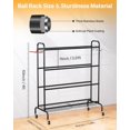 thumbnail image 4 of Basketball Rack, Rolling Basketball Shooting Training Stand,Sports Equipment Storage with Wheels, Four-Layer Organizer Holder with Two Basket for Basketballs Footballs Volleyball, 4 of 6