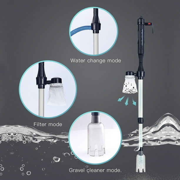 BT Chou Electric Aquarium Gravel Cleaner Fish Tank Vacuum Gravel Cleaner  Kit with Air-Pressing Button Siphon Vacuum Cleaner with Water Hose  Controller 