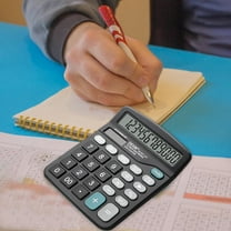 Skegnu Calculators Desktop Portable Calculator 12 Keys True Solar Sun Power Suitable for Finance Supermarket Accounting Office Can Hold Batteries Great Gifts for Less