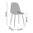 thumbnail image 6 of CangLong Modern Metal Legs Dining Chairs, Amber Transparent (Set of 4), 6 of 6