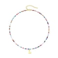 thumbnail image 3 of LYMAYTER Collier de Perles Coloré - Bohème, Pendentif Alphabet, 3 of 7