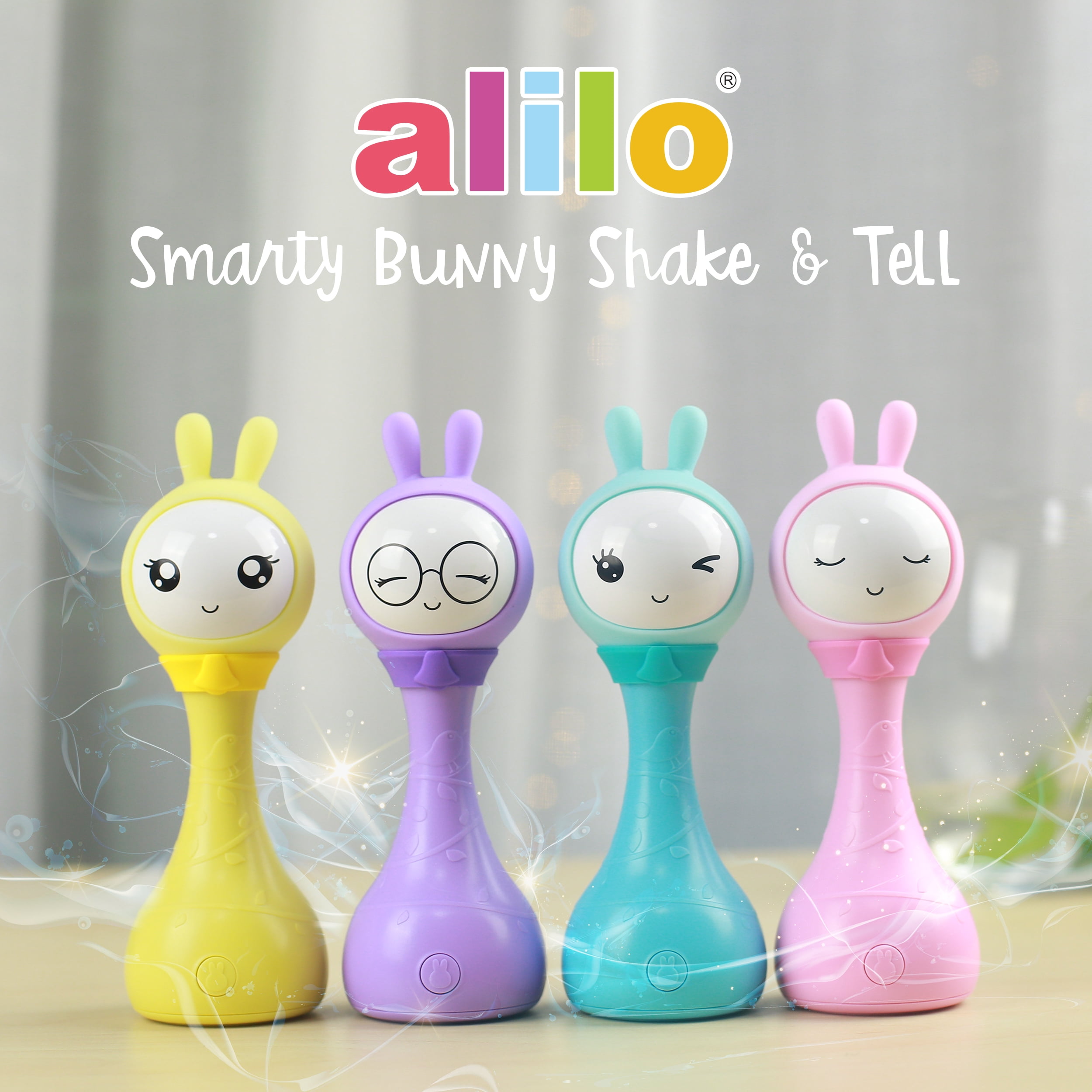 Shake & Tell Advanced Educational Baby Rattle Smart Bunny Alilo R1 Yellow 