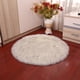 thumbnail image 5 of Alfombra blanca de pelo largo para el árbol de Navidad - Alfombra redonda de 39x39 pulgadas de acrílico para nieve y esponjosa para decoración navideña, salón y dormitorio, 5 of 7