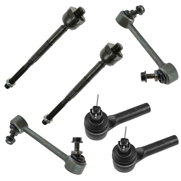 TRQ Front Sway Bar Links Inner & Outer Tie Rods Kit Set of 6 for GM Pickup Truck PSA59848 Fits select: 2004-2005 CHEVROLET COLORADO, 2004-2005 GMC CANYON