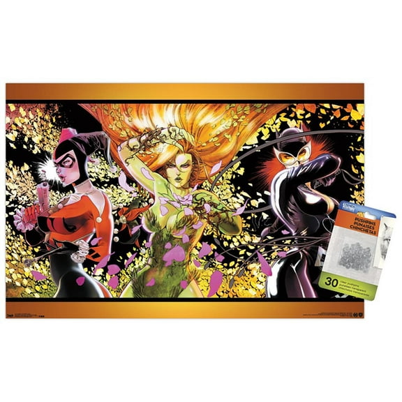 DC Comics - Batman - Dangerous Ladies Wall Poster with Push Pins, 14.725" x 22.375"