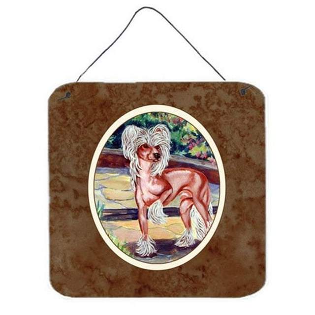 Chinese Crested sur le Patio Impressions Murales Ou de Porte