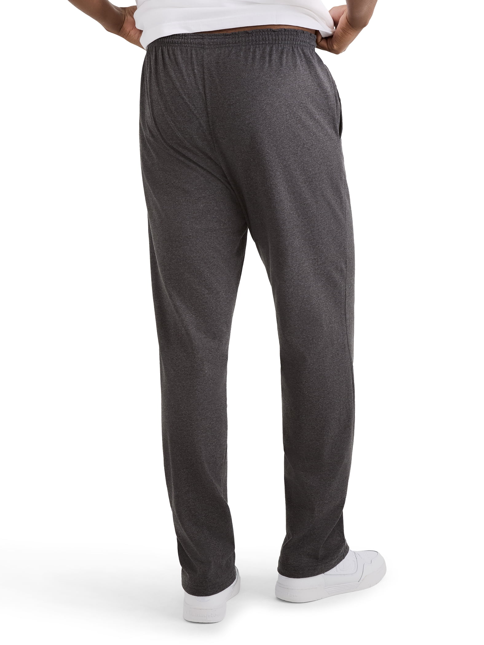 Champion Men's and Big Men's Open Bottom Cotton Jersey Pants