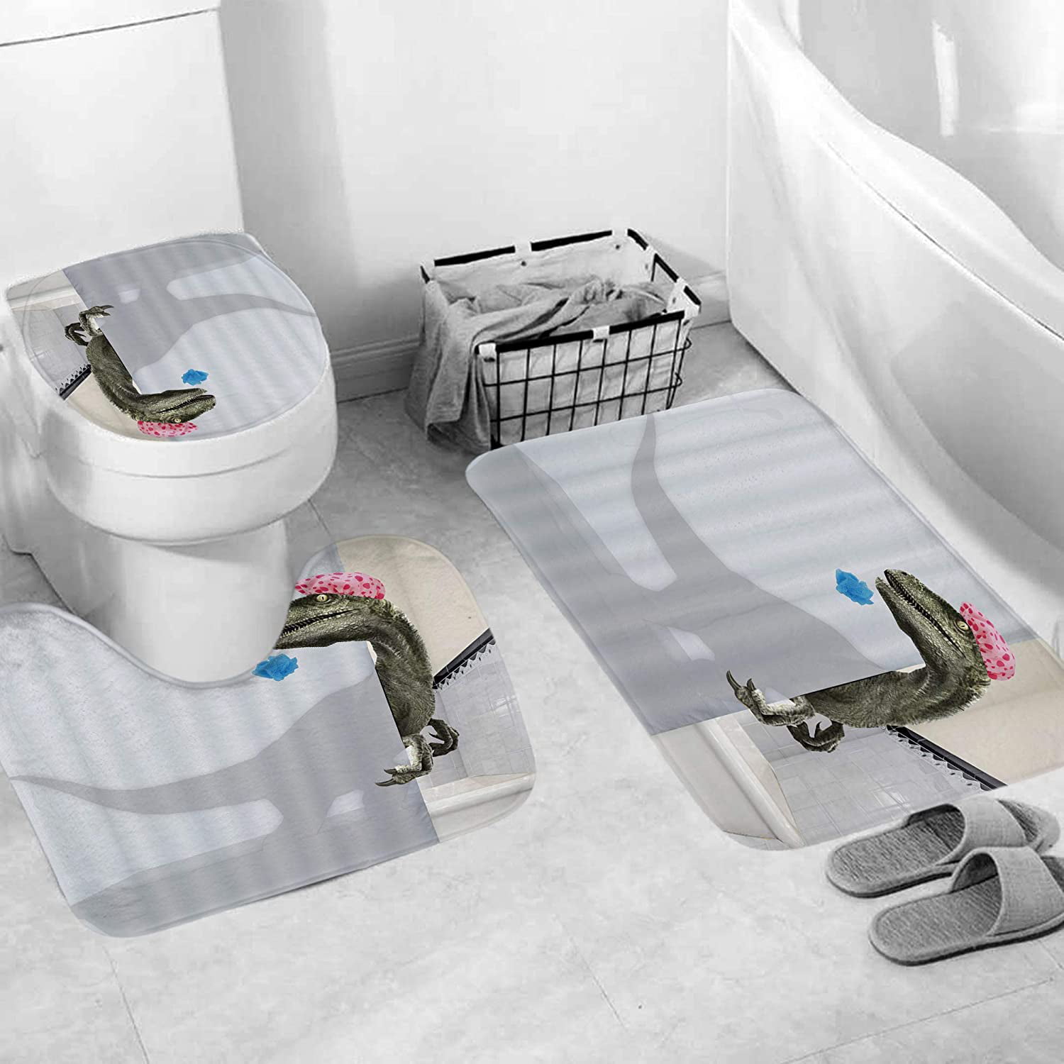 1 Set Waterproof Non Slip Tapes Transparent Bath Mat Toilet Pad Wear Resistance 