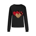 thumbnail image 5 of Valentine's Day!ibuvkizy Womens Sweatshirt Casual Printed Long Sleeved Round Neck Top/shirt Black,XL, 5 of 8