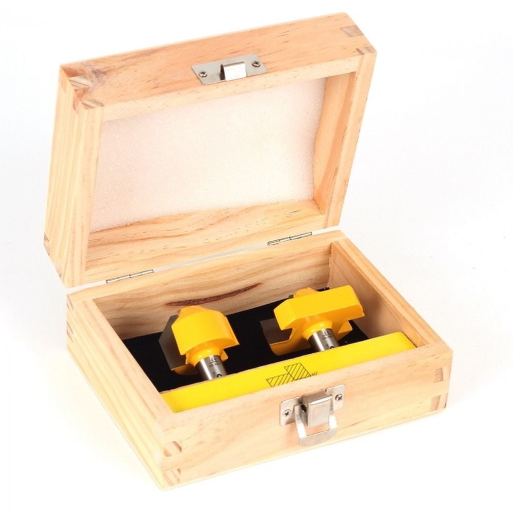 2 Bit Rabbet Miter Joinery Router Bit Set - 1/2" Shank - Yonico 15233