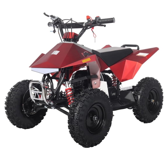 X-Pro Falcon 40cc ATV 4 Wheelers 40cc ATV Quads Quad with Chain Transmission, Pull Start! Disc Brake! 6" Tires!