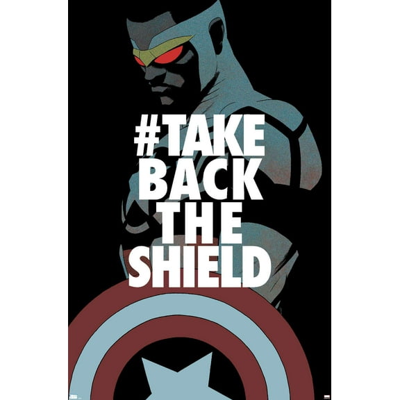 Marvel Comics - Falcon - Take Back the Shield Wall Poster, 22.375" x 34"