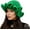 Green, variant on Crochet Bucket Hat for Women Ruffled Brim Knit Foldable Floppy Beach Hat Handmade Woven Fishing Cap