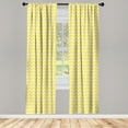thumbnail image 5 of Ambesonne Abstract Window Curtains, Chevron Zig Zag 90s, Each 28" W x 84" L, White and Yellow, 5 of 5