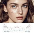 thumbnail image 2 of Sylvtty Rainbow Festival Face Stickers Metallic Freckle Heart Decals Waterproof Temporary Tattoos for Parties Festivals Photo Booths, 2 of 7