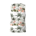 thumbnail image 3 of Easygdp Flamingo Palm Trees Men's Mesh Basketball Jersey Quick Drying Sleeveless Shirts Fitted Muscle Tank Tops Sport Round Neck T-Shirt - Small, 3 of 9