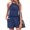 Navy blue, variant on Summer Sleeveless Lace Patchwork Women Halter Jumpsuit Romper