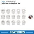 thumbnail image 7 of Tire Valve Stem Caps 9x8.2MM Car Wheel Valve Cap Copper Silver Tone for Car Bike Motorcycle Truck 16 Pcs, 7 of 7