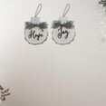 thumbnail image 3 of Christmas Flat Wood Log Ornament - Set of 4, 3 of 3
