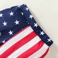 thumbnail image 5 of Coerni Toddler Kids Girls 4th Of July Star Stripes Crop Tops Pants Outfits Independence Day T Shirt Bell Bottom Outfits, 5 of 8