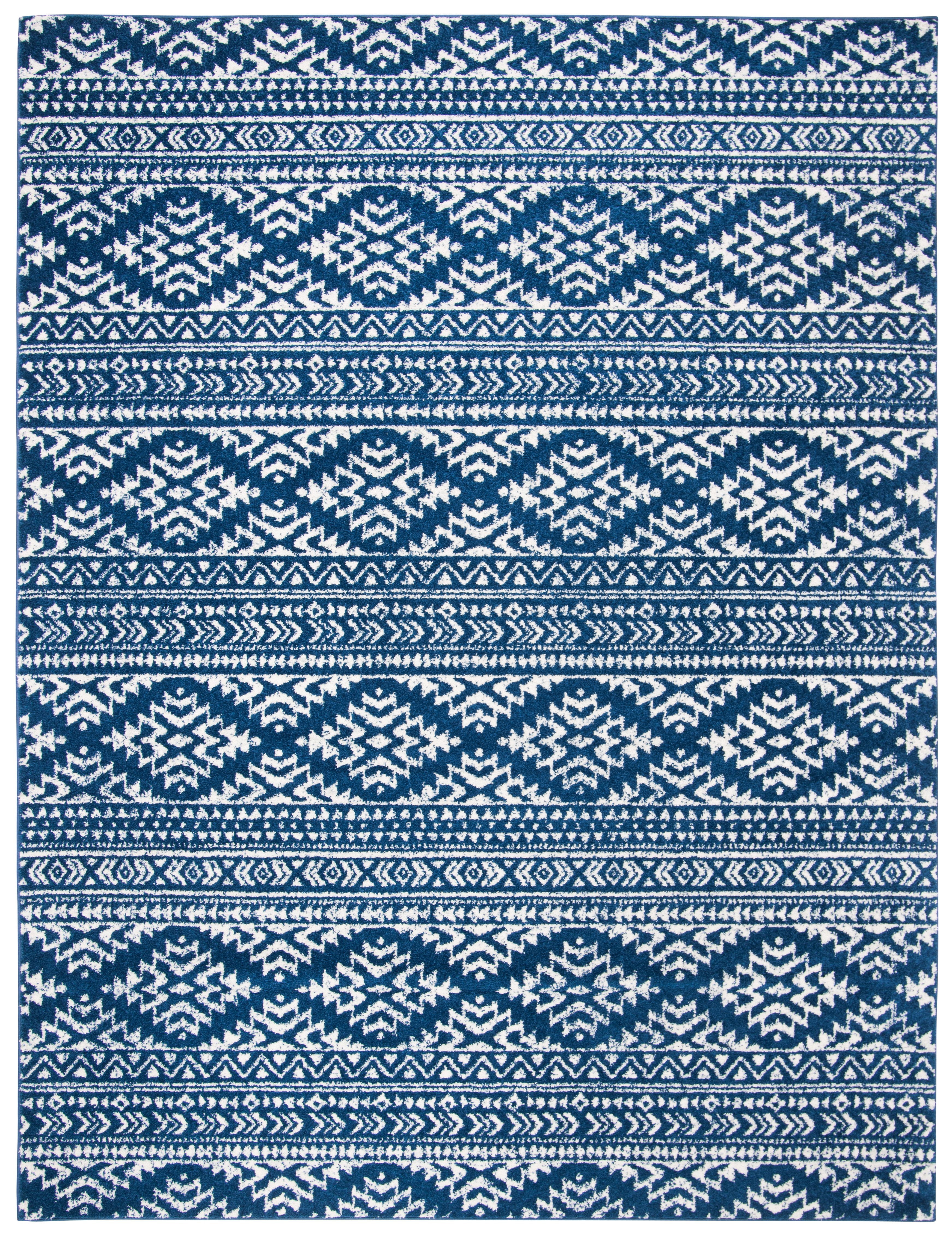 Safavieh Tulum Lakisha Oriental Area Rug, Navy/Ivory, 12' x 18'