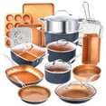 thumbnail image 1 of Gotham Steel 20 Piece Nonstick Ceramic Cookware and Bakeware Set with Lids Dishwasher and Oven Safe, 1 of 8