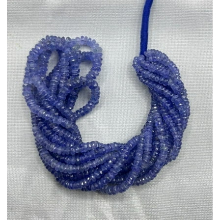 AAA  Natural Tanzanite Faceted Rondelle Beads 3mm Tanzanite Beads 16 Inch