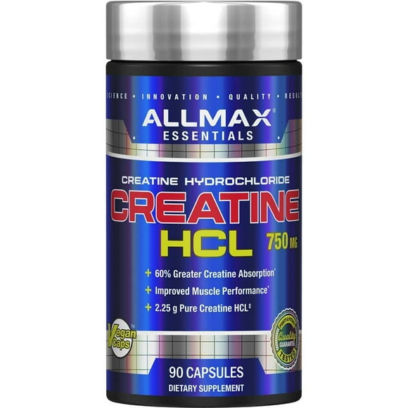 Suplemento ALLMAX Nutrition, creatina HCL, 750 mg, cápsulas, 90 unidades