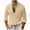 Khaki, variant on Xzbqbs Mens Cotton Linen Henley Shirts Casual Long Sleeve Solid Color Button Down Pullover Lightweight Slim Shirts with Pocket