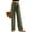02 Army Green, variant on Womens Casual Wide Leg Pants High Waisted Button Down Straight Long Trousers Palazzo Pants