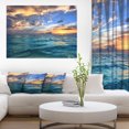 thumbnail image 1 of Plage Tropicale Exotique au Coucher du Soleil - Art Moderne sur Toile, 1 of 3
