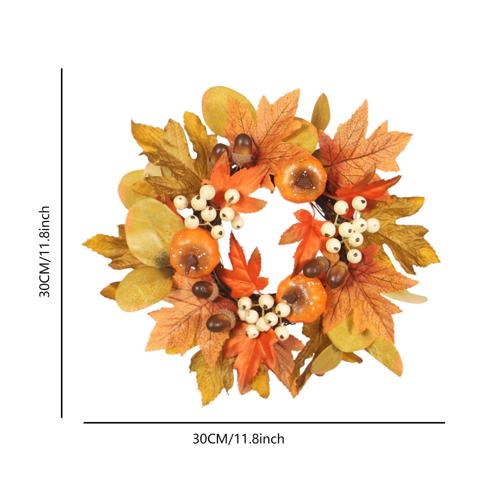 2 pcs anneaux bougie automne – 9/8 pouces, feuilles décoratives, colonnes/ piliers Label - Maison