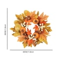 thumbnail image 3 of asddcavvf Wreaths Small Autumn Wreath For Candlestick Decorative Rattan Garland With Maple Leaf Berries Pumpkin For Thanksgiving Table Fall Centerpieces Wi Ribbon for Wreaths, 3 of 6