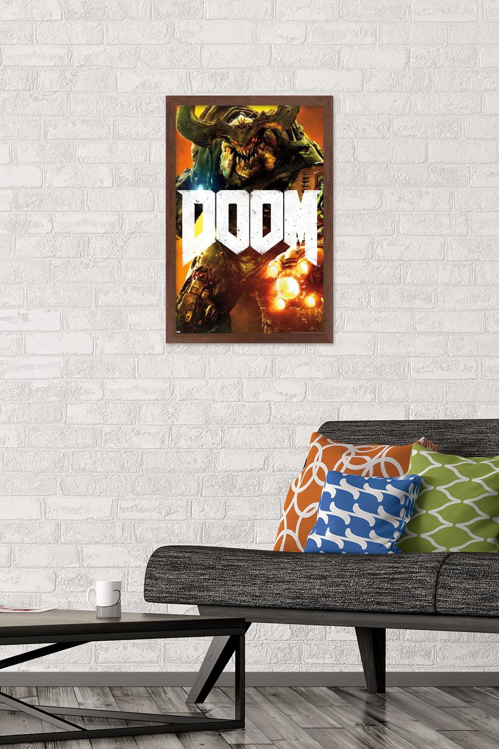 Doom - Cyber Demon Wall Poster, 14.725" x 22.375" Framed
