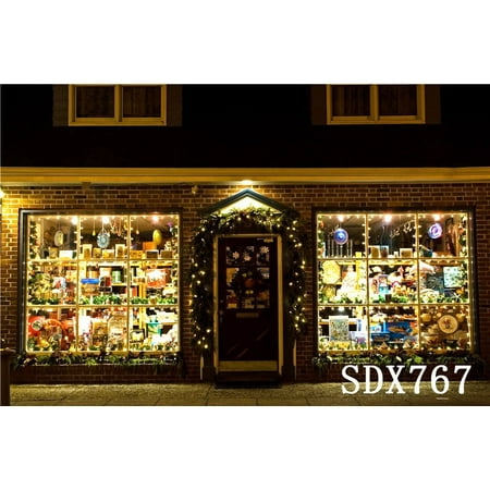Image of 7x5ft Christmas Photography Backdrops Christmas Shop Photo Studio Background Props