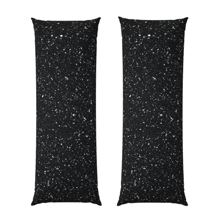 Naloa Black Glitter Super Soft 20x60 Body Pillow Case,Long Side Hidden Zipper（PILLOWS ARE NOT INCLUDED）