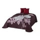 thumbnail image 1 of Colcha Jacquard Concord Lúa Matrimonial Poliéster Vino, 1 of 2