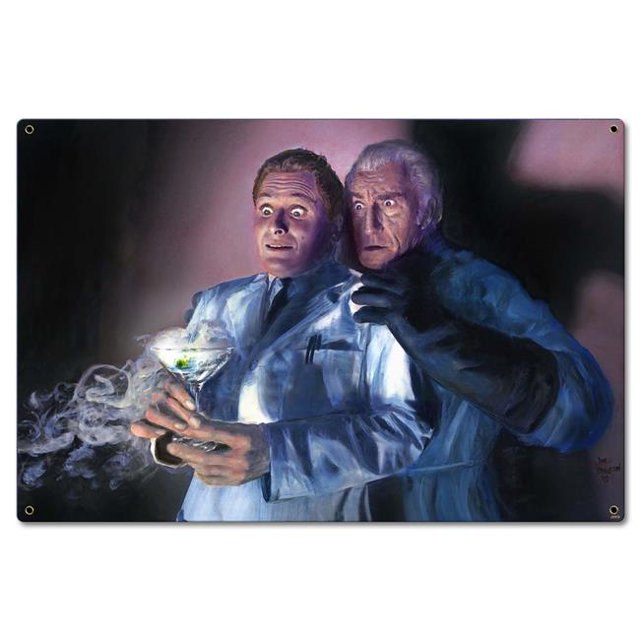 James Vaughan Ultime Signe de Métal Satiné Martini - 24 x 16 Po.