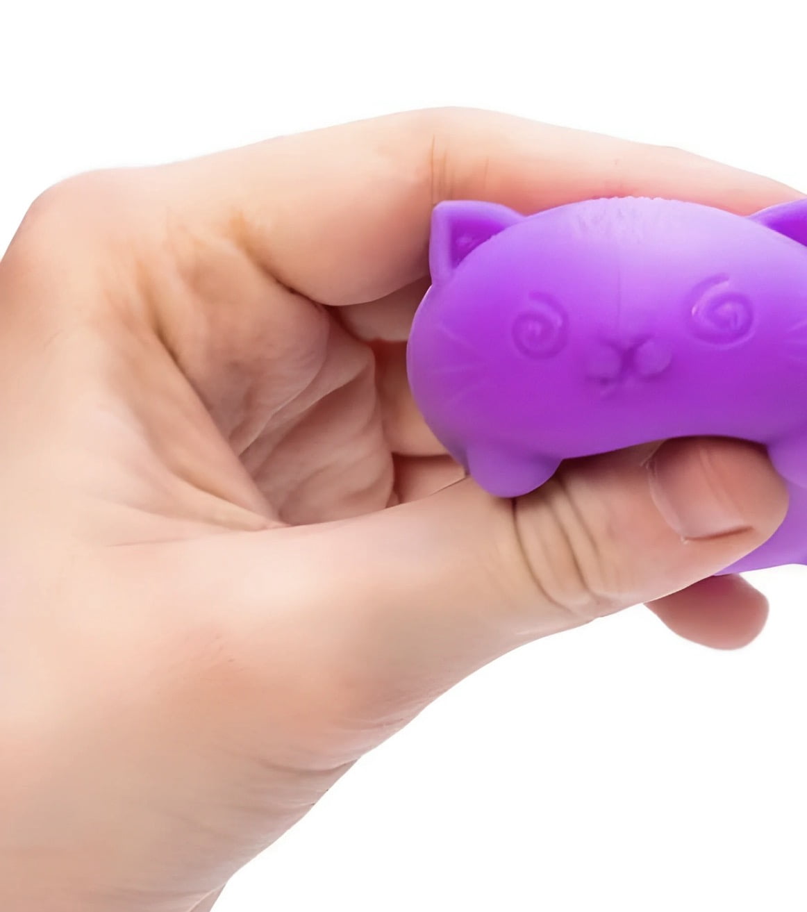 NEEDOH Teenie cool cat sQUSHI , STRESS RELIEVER, FIDGET , SENSORY BALL , COLORS MAY VARY, 3 cats PER PACK