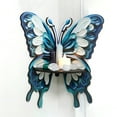 thumbnail image 3 of sunsanly Butterfly Faux Crystal Corner Shelf Wooden Living Room Wall Floating Shelf Heavy Duty Rustic Stone Display Candle Storage Rack Decoration, 3 of 8