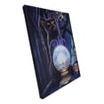 thumbnail image 3 of Wicca Witches Apprentice Black Cat By Gazing Ball Wood Framed Canvas Wall Decor, 3 of 5