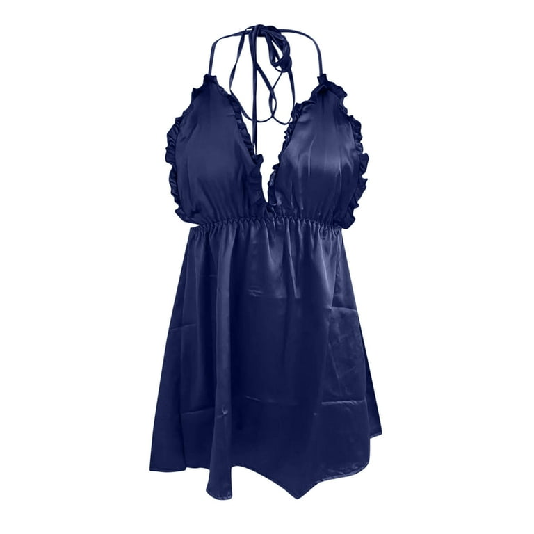 Sexy Solid Flounce Sleepwear Sexy Solid Flounce Sleepwear