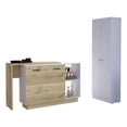thumbnail image 1 of FM FURNITURE Miami 2-Piece Modern Engineered Wood Kitchen Set in White/Oak, 1 of 7