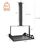 ZDSSY Black Universal Ceiling Extending Projector Tray, Height Adjustable, Universal Bracket with Concealed Cable Management