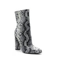 thumbnail image 4 of Cape Robbin Glowing Snake Chunky Block High Heel Zipper Glow In The Dark Boots (9, Snake), 4 of 5