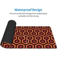 thumbnail image 4 of Orange Red Geometric Gaming Mouse Pad Desk Mat XL 31.5×11.8 in Vintage 80s Abstract Geometry Extended Mousepad 30X80cm with Non-Slip Rubber Base Stitched Edge Large for Gamer Office Home, 4 of 6