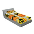 thumbnail image 2 of Ambesonne Space Fitted Sheet & Pillow Sham Set, Warning Alien Danger, Twin, Black Yellow, 2 of 2