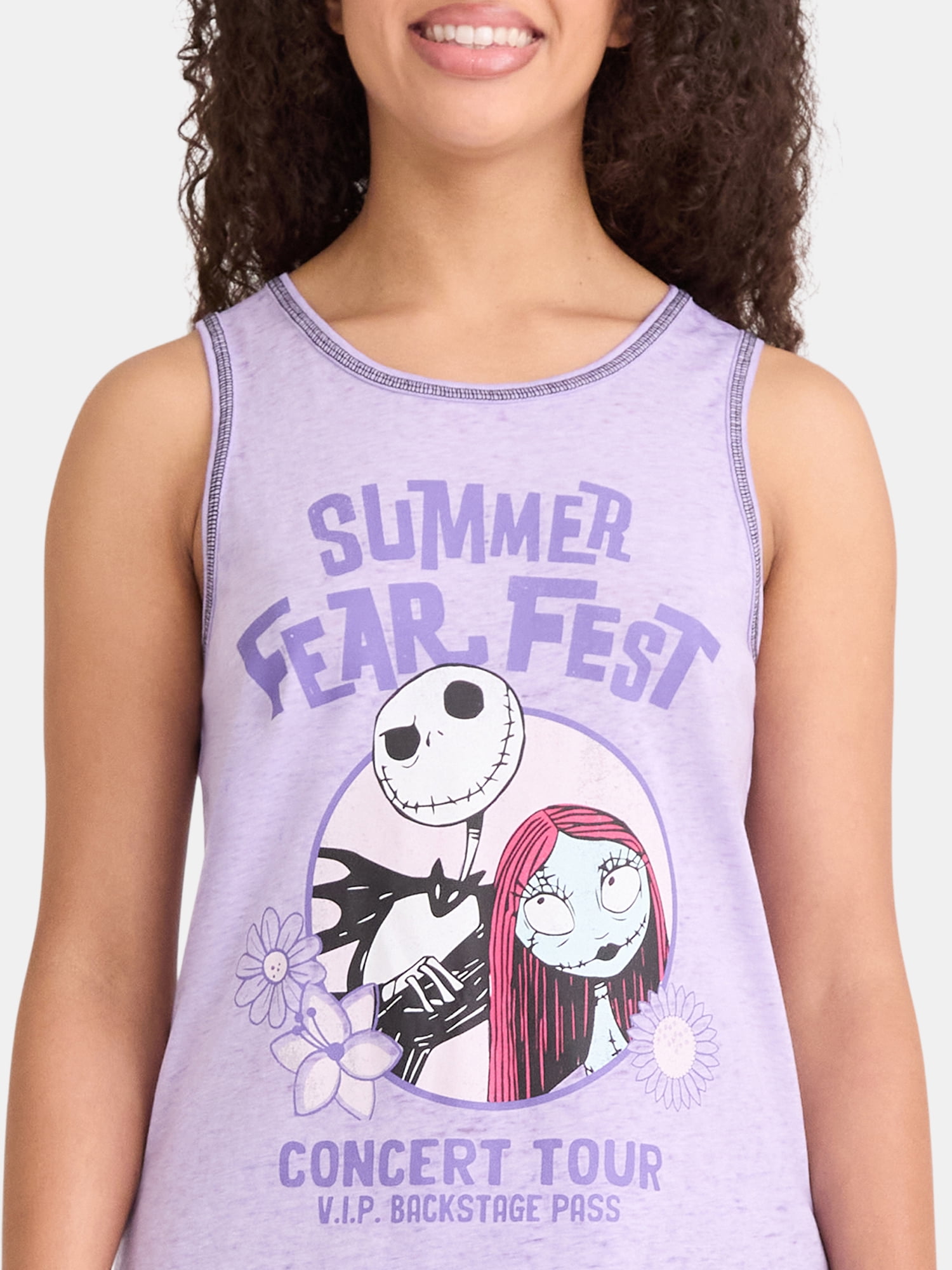 Disney Nightmare Before Christmas Women's Tank Top and Shorts Pajama Set, 2-Piece, Sizes XS-3X