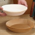 thumbnail image 4 of New for summer! Cumka 50 PCS Air Fryer Disposable Paper Liner, Round Air Fryer Parchment Paper, Non-Stick Baking Paper for Baking Roasting Microwave(7.8 In), 4 of 9