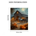 thumbnail image 3 of GooTPa Autumn Barn with Pumpkins, Crows and Horses Under Full Moon Canvas Wall Art, Canvas Prints Wall Art for Living Room Bathroom Bedroom Office, Art Print Painting for Home Decorations - 16x20in, 3 of 5